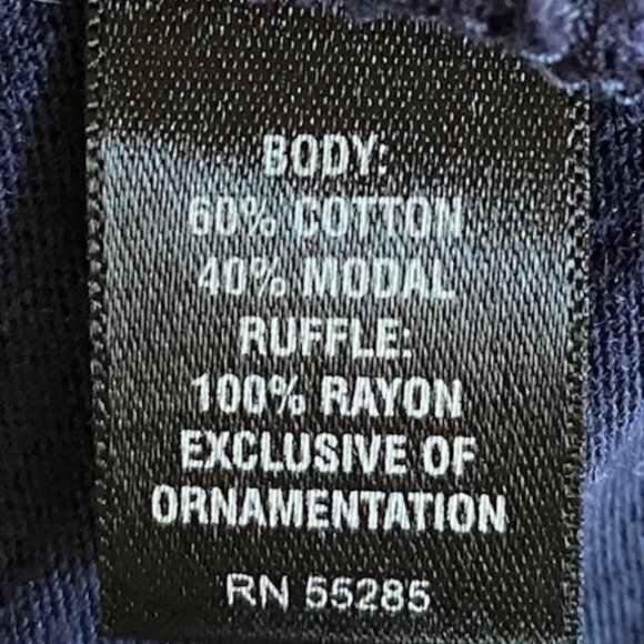 Express Navy Blue Ruffle Tank - Picture 7 of 10